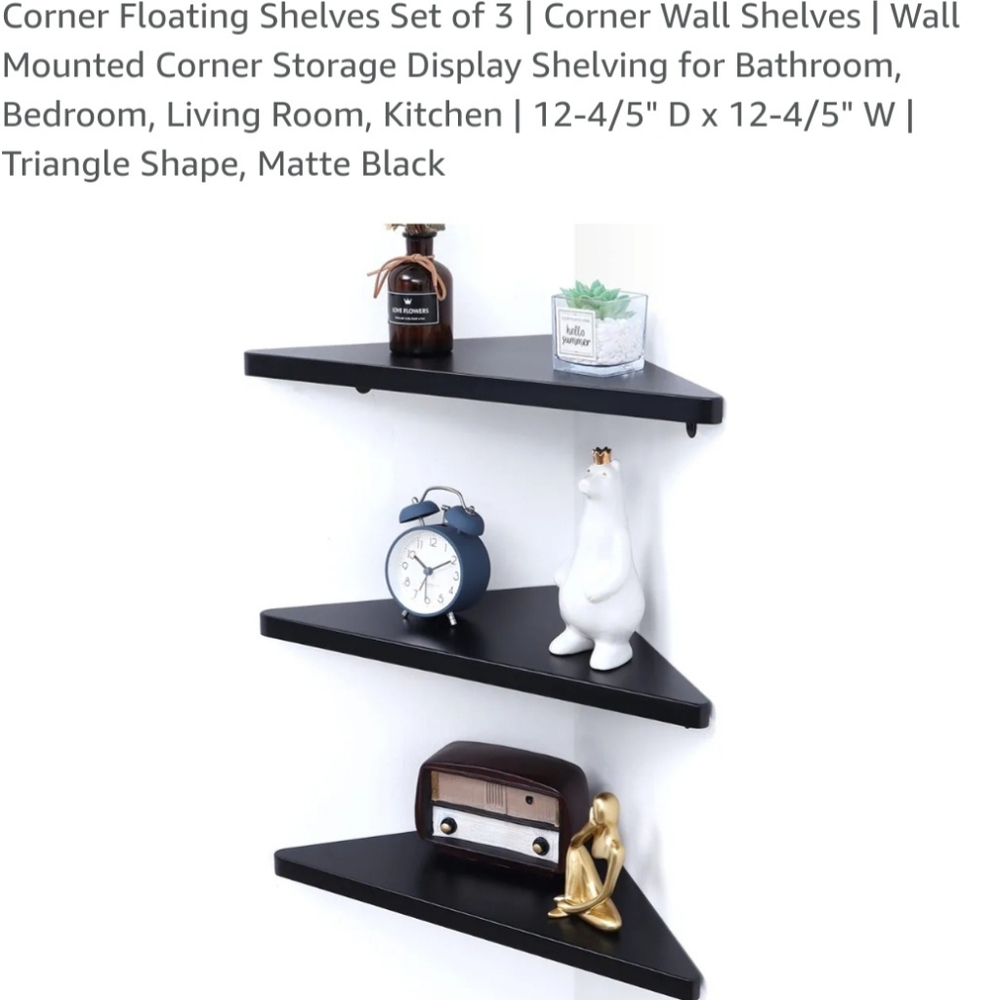 Three corner shelves